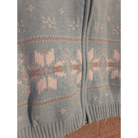 Ladies Pendleton Snowflake Zip cardigan - Picture 3 of 4